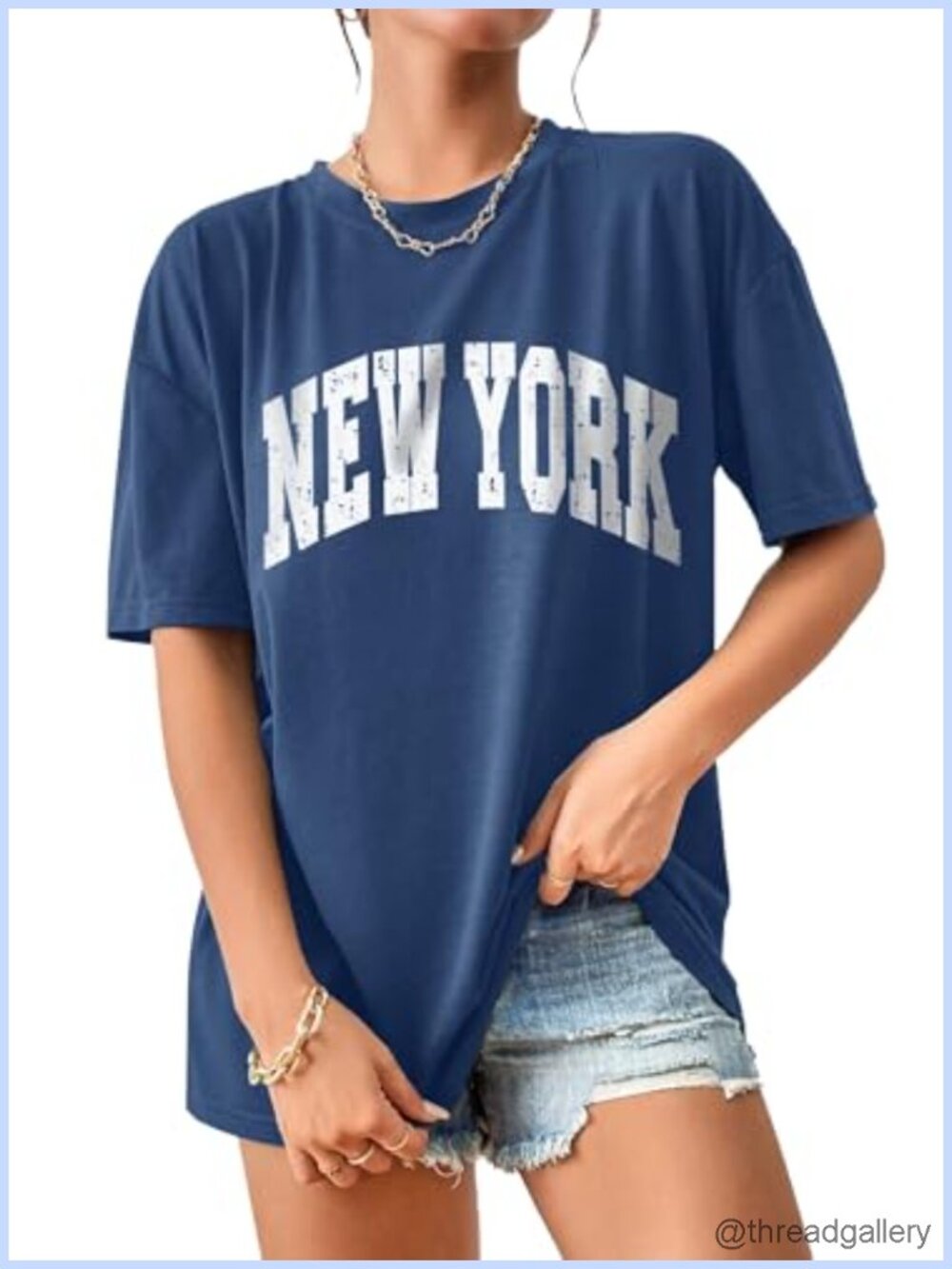 Oversized Graphic Tee Short Sleeve Loose Fit Casual Women's T-Shirt